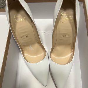 Christian Louboutin white heels
